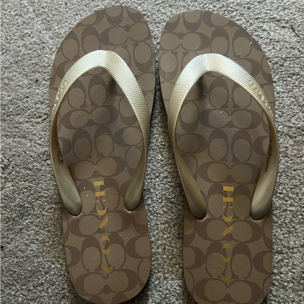 Coach Flipflops (size: 9/10)